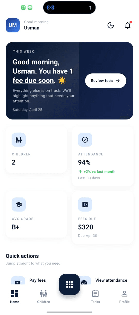 Three roles, one Flutter codebase — screenshot